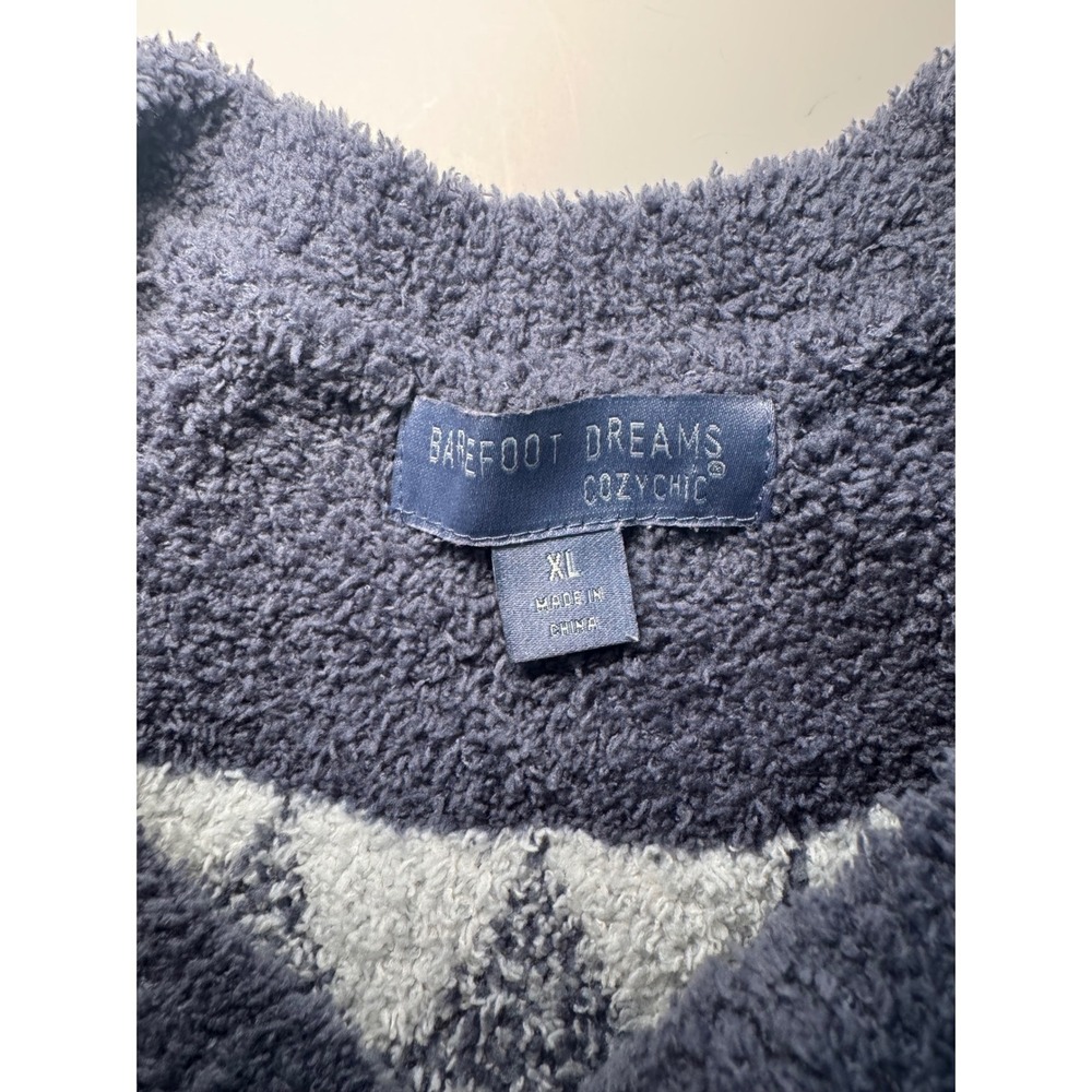 Barefoot Dreams CozyChic XL Fair Isle Knit Pullover Sweater Cozy Soft - Picture 6 of 8